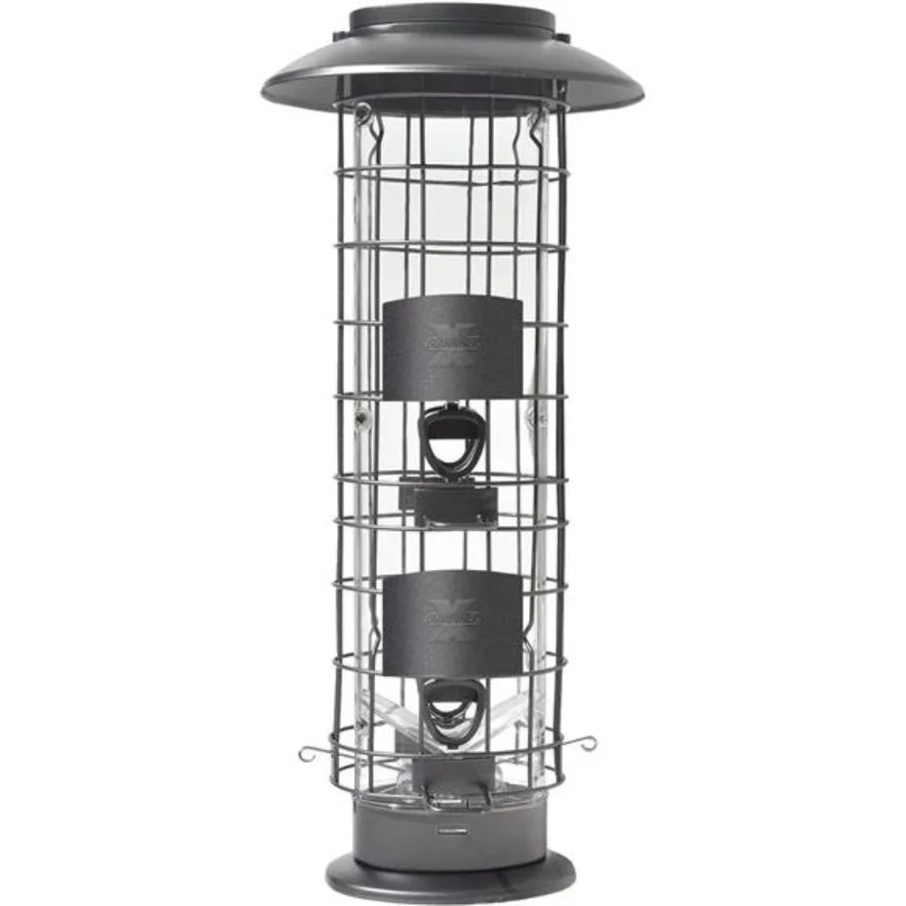 Squirrel-X X4 Squirrel Resistant Bird Feeder, 4 Spring Loaded Perches, 1.5 lb